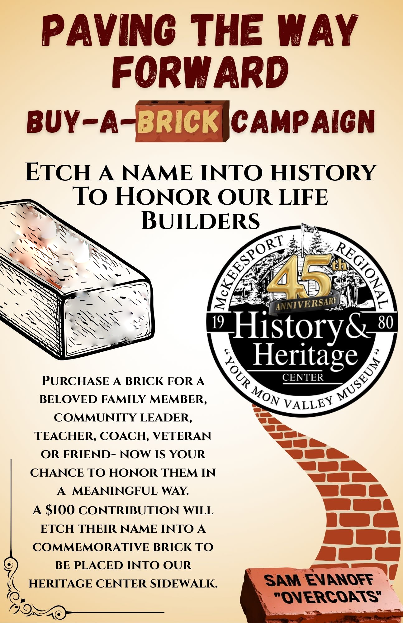 Paving The Way Forward Buy-A-Brick Campaign